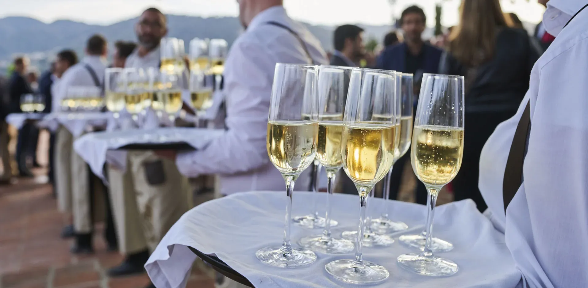 glasses of champagne