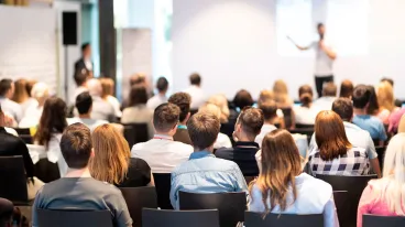 people at a conference